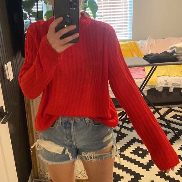 H&M red knit sweater - Picture 8 of 12